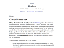 Tablet Screenshot of hushes.com